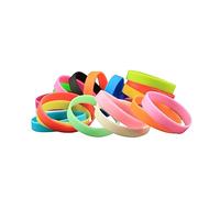 OSOLADY 24pcs Silicone Wristbands Bulk Sports Hen Party Festival Comfortable Easy to Wear Silicone Bracelets for Adults