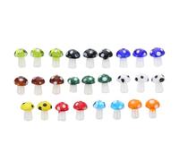 OSOLADY 25pcs DIY Jewelry Making Accessories Glass Mushroom Pendants in Assorted Colors Easy to Connect Design for Creative Craft Decoration Random Color