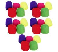OSOLADY 25Pcs Thickened Microphone Covers Foam Windscreen Set for Karaoke and Studio Use, Non-Disposable Mic Sponge Covers with Windshield Protection in Red, Yellow, Pink, Green, Purple