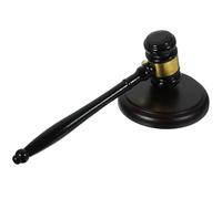 OSOLADY 2pc Wooden Judge Gavel and Sound Block Set with Solid Base, Court Hammer for Auction and Legal Use, Classic Wooden Hammer Prop for Lawyers and Judges