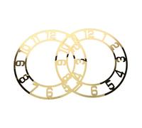 OSOLADY 2pcs Acrylic Mirror Clock Face 25cm round Clock Dial with Arabic Numerals Accessories for DIY Resin Art for Living Room and Hotel