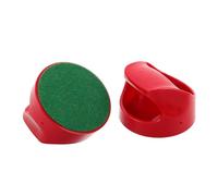 OSOLADY 2pcs Air Hockey Disc Pushers, Air Hockey Puck Paddles with Lint Pads, 100mm Table Hitters Strikers Replacement for Game Night Supplies Accessories