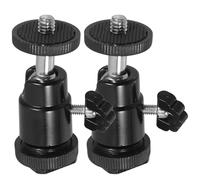 OSOLADY 2pcs Aluminum Alloy Tripod Ball Head Rotating with Hot Shoe Adapter Projector Camera Mount for Dslr Flash LED Light Monopod Stable