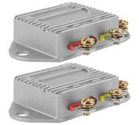 OSOLADY 2pcs Automotive Voltage Stabilizer Kit for Vehicle Battery and Generator, Iron Material with Silver Finish, High Power Endurance and Charging Accuracy, for Farm Vehicle Use