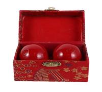 OSOLADY 2pcs Baoding Balls for Hand Exercise - Chinese Health Massage Balls with Enamel Flower for Meditation Women Men Elderly Finger Forearm Wrist Training