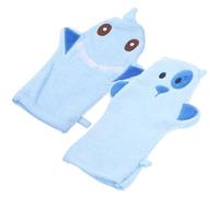 OSOLADY 2pcs Bath Glove Skin Cleaning Gloves Comfortable Lightweight Cotton Detail Vivid Prints for Chest and Leg Bathing