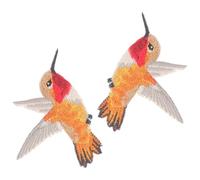 OSOLADY 2pcs Bird Sew on Patches for Clothing Repair and Decoration, Polyester Embroidered Applique, Easy to Attach, Suitable for Clothes and Craft Projects