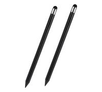 OSOLADY 2pcs Black Plastic Stylus Pens for Touch Screens and Tablets, Practical Drawing and Doodling Accessories round Side Design, Prevents Slipping and Offers Versatile Use