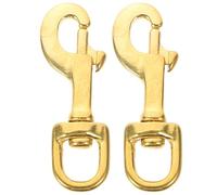 OSOLADY 2Pcs Brass Trigger Clasps Swivel Snap Hooks Key Spring Clips Stylish Shiny Finish Fit for Most Jump Rings and Chains for Crafting and Unique Eye-Catching Crafts