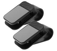 OSOLADY 2pcs Car Sunglass Holder Clips with Sponge Padding Sun Visor Glasses Mount Secure Eyeglass Organizer for Cars Trucks Suvs Space-saving Backclip Design with Carbon Fiber Texture in