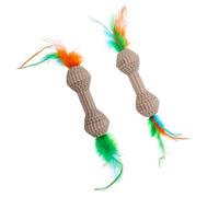 OSOLADY 2pcs Cat for Indoor Cats Corrugated Paper Chew with for Kitten Exercise and Mood Relief Safe and Funny Interactive Dumbbell-shaped Playthings