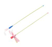 OSOLADY 2pcs Cat Teaser Rod Kitten Plaything Interactive Wand for Cats and Kittens Plastic Artificial Plume Pet Accessories Random Color