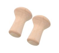 OSOLADY 2pcs Ceramic Pottery Mushroom Shaped Wooden Molds Hand Polished Carving Unique Mushroom Design for Artistic Exploration
