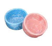 OSOLADY 2Pcs Ceramic Small Pet Food Dish for Guinea Pig Hamster Rat Squirrel Smooth Spill-resistant Feeding Bowls Easy to Clean and Store