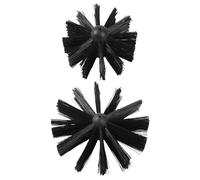 OSOLADY 2pcs Chimney Cleaner Dryer Vent Brush with Threaded Connections Plastic Material and Brush Rod Accessories for Flue Vent Cleaning Supplies