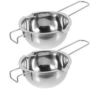 OSOLADY 2pcs Chocolate Melting Cup 400ml/13.5oz - Stainless Steel Double Boiler Pot - Multi-Use Baking Tool for Butter, Cheese, Candle Making, Home Use