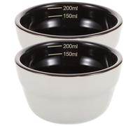 OSOLADY 2pcs Coffee Cupping Cup, Professional Sensory Evaluation Bowl, 150ml/200ml (5.1/6.8oz) Porcelain Ware for Testing, Flavor Profiling