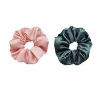 OSOLADY 2pcs Elegant Rope Circle Hair Ties Women Headwear Silk Bonnet Green Accessories Ponytail Holders