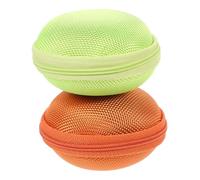 OSOLADY 2pcs Essential Oil Storage Bag Round Large Capacity Eva Travel Case with Mesh Bag and Oxford Cloth Perfume Bottle Holders for Portable Travel