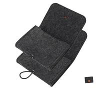 OSOLADY 2Pcs Essential Oil Storage Pouch Bag Felt Organizer for Aromatherapy Bottles Travel Friendly Grey for Everyday Use and Giving