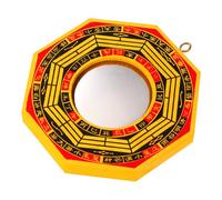 OSOLADY 2pcs Feng Shui Mirror Set Convex and Concave Bagua Mirrors Mdf and Titanize Material Protective Features Counteract Bad Luck for Home Decorations and Office Use
