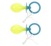OSOLADY 2pcs Giant Pacifier for Adults Costume Accessory in Blue, Lightweight Plastic Halloween Cosplay Prop, Easy to Clean Novelty Photo Booth Decoration for Party