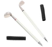 OSOLADY 2pcs Golfing Pen Decorative Pen Mini Brassie Design Metal Smooth Writing Desktop Ornament Gift for Birthday Family and Guests
