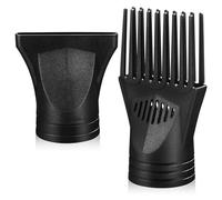 OSOLADY 2Pcs Hair Dryer Nozzle Attachments Professional Detangling Comb Diffuser for Straight and Curly Hair Premium High Temperature Resistant Compatible