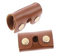 OSOLADY 2pcs Head Faux Leather Cover Single Edge Protective Cover Accessories Supplies