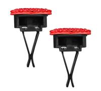 OSOLADY 2pcs Heart-shaped Car Air Freshener Clip with Refreshing Fragrance and Glass Material for Car Air Vent Unique Red Aroma Clip