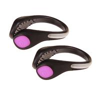OSOLADY 2Pcs LED Shoe Clip Lights for Night Running Gear Bright Safety Illumination for Runners Joggers Bikers Walkers Weather Resistant Pink Light