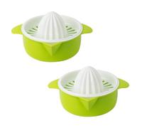 OSOLADY 2pcs Manual Juice Maker Practical Fruit Juicer Detachable Design and Filter Hole, Light Green Plastic Compact Quick Juicing Tool for Home Citrus and Fruit Random Color