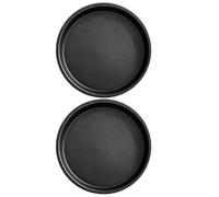 OSOLADY 2pcs Microwave Crisper Pan: 9 Inch Cookware Crispy Plate Fry Pan, Microwave Cooker for Reheat Pizza, Chicken Nuggets French Toast Black