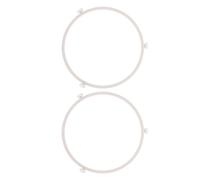 OSOLADY 2pcs Microwave Turntable Ring Replacement Plastic Rotating Tray Support for Microwave Oven, 18.9cm Diameter, Heat Fast and Balanced, Not Easy to Break