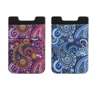 OSOLADY 2pcs Mobile Phone Wallet Phone Stick on Wallet Secure Card Holding Holds Cards and Cash Fabrics Practical Design for Everyday Use