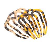 OSOLADY 2pcs Multipurpose Hair Combs Creative Seven-tooth Retro Style Clips for Elegant Hair Styling Lightweight Chic Accessories for Women and Girls Deep and Light Tortoise Shell