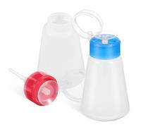 OSOLADY 2pcs Nail Polish Remover Pump Dispenser Bottles for Travel Reusable Empty Push Down Containers for Makeup Remover and Liquid Storage and Use Toiletries Pumps