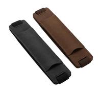 OSOLADY 2pcs Pen Pouch with Elastic Band - Retro PU Leather Pencil Case for Journal Planner - Portable Pencil Pouch for Work Or Meeting