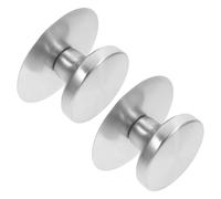 OSOLADY 2pcs Pot Lid Knob Cookware Lid Handle Stainless Steel Prevents Scalding Comfortable Touch Silver Kitchen Replacement