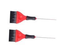 OSOLADY 2pcs Professional Stainless Steel Hair Dye Brush with Pin Tail Applicator for Salon Home Use Precise Sectioning Comfort Grip for Easy Hair Tinting