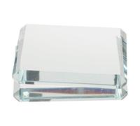 OSOLADY 2pcs Rectangular Paperweight: Clear Glass Block for Practice Paper - Glass Paperweight Tiles for Office Documents Quilting Crafts Sewing Craft 4x2.8 inch