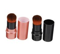 OSOLADY 2pcs Retractable Makeup Brush Portable Foundation Powder Applicator for Blending for Travel Includes Brushes