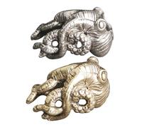 OSOLADY 2pcs Retro Brass Octopus Keychain Pendants DIY Hanging Decor Antique Style Unique Craft Accessories Idea