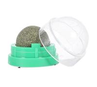OSOLADY 2Pcs Rotatable Cat Licking Mint Ball Catnip Candy Digestive Aid Cat Treats Snack for Green