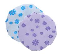 OSOLADY 2Pcs Satin Shower Caps with Ultra Fine Lining Soft Breathable Hair Caps for Women and Travel Bathing Bonnets for Makeup Spa and Sleep
