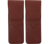 OSOLADY 2PCS Scissors Bag: Hair Shear Case for Hairstylists Professional Organizer Bag - Hair Stylist Scissor Holder Pouch PU Leather Cases for Hairdressers