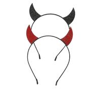OSOLADY 2pcs Sequin Horn Headbands Halloween Devil Headbands Party Accessories Sparkly Devil Horns for Costume Accessories Party