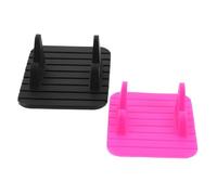 OSOLADY 2Pcs Silicone Car Phone Holder Dashboard Mount Stand Non Slip Pad Mat for Secure Phone Placement Compatible with Various Phone Enhances Driving Safety Stylish Organizer
