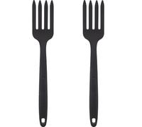 OSOLADY 2pcs Silicone Fried Noodle Fork Set, Wear-Resistant Dinner Forks with Food Safe Material Without Burr Design, for Restaurants and Camping, Simple Design and Workmanship