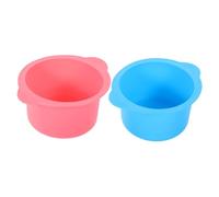 OSOLADY 2pcs Silicone Wax Warmer Bowl Non-stick Hair Removal Wax Pot Easy Demolding Design Capacity High-temperature Resistant for Therapy